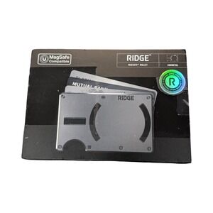 Qq2o The Ridge RFID Wallet for Magsafe W/ Cash Strap - Gunmetal Open Box Read⬇️